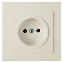 Power socket without grounding Nilson TOURAN 24121015 1 sectional cream