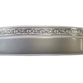 Декоративная лента Delfa СЛ-018Л серебро с узором 50 мм