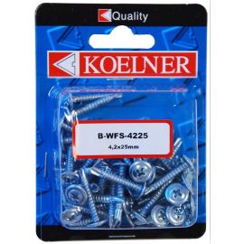 Self-drilling screw for thin plates with press washer Koelner 50 pcs 4,2x25 mm B-WFS-4225 shiny
