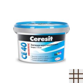 Затирка Ceresit Aquastatic CE 40 2 кг темно-коричневая