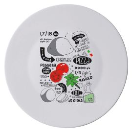 Pizza plate with drawing Bormioli Rocco Ronda 33 cm