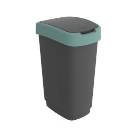Trash can Rotho 50L TWIST green-black