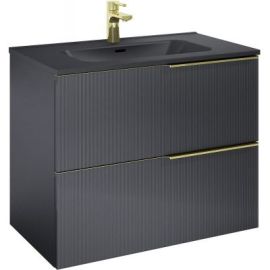 Мебель для ванной Elita  ''SOHO 80'' Black Matt (черный матовый,подвесной)