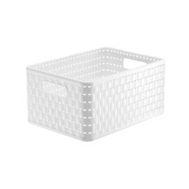 Storage basket Rotho 11l COUNTRY A5+ white