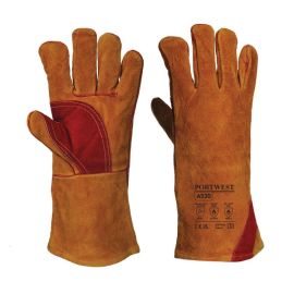 Перчатки сварщика Portwest A530BRR XL коричневые