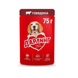 Wet food for dogs Darling beef 75g