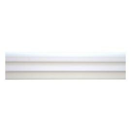 Extruded ceiling plinth Solid C21/60 white 60x2000 mm