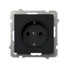 Power socket grounded Ospel Sonata GP-1RS/m/33 1 sectional black