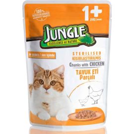 Wet food for sterile cats Jungle chicken 100gr