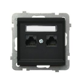 Computer socket CAT 5E Ospel Sonata GPK-2R/K/m/33 2 sectional black