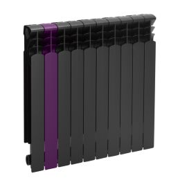 Sectional aluminum radiator KFA G600F black