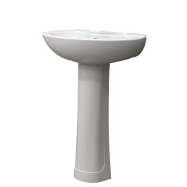 Wash basin with pedestal Durobagno Prizma 45x55 cm