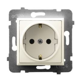 Power socket grounded Ospel GP-1US/m/27 1 sectional beige