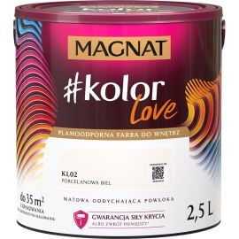 Краска интерьерная Magnat Kolor Love 2.5 л KL02 фарфор белый