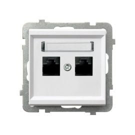 Computer socket CAT 5E Ospel Sonata GPK-2R/K/m/00 2 sectional white