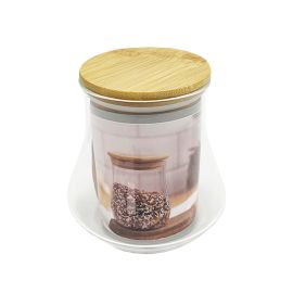 Glass container with bamboo lid Ronig 950 ml