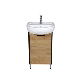 Тумба для ванной с умывальником Dacota Craft 50 wood Solo 50 см