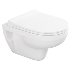 Suspended toilet bowl Viba Kayra white with lid