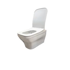 Wall mounted toilet with head cover BOCCHI Scala White