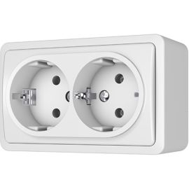Power socket grounded Vilma Style Plus SL+250 RP16-021 ww 2 sectional white