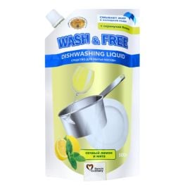 Средство для мытья посуды Wash&Free лимон и мята 500 г