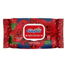 Влажные салфетки Compact Red Rose 100 шт