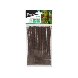 მცენარეების სამაგრი ლენტი ყავისფერი Bradas 170/5,4მმ  50 ც