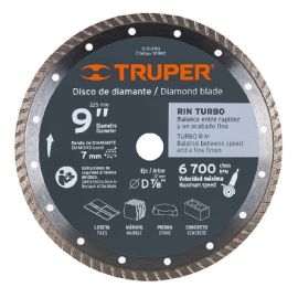 Алмазный диск Truper Turbo DID-290 230 мм