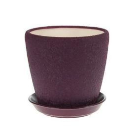 Ceramic flower pot Oriana Gracia №1 violet 24.5x25.2 cm