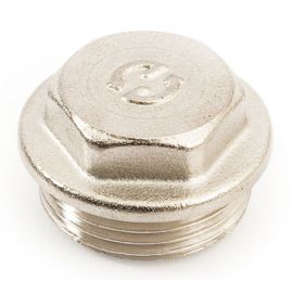 Никелированная заглушка с наружной резьбой и квадратом General Fittings 2600F4N050000A 3/4"