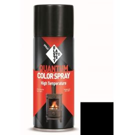 Краска аэрозольная огнеупорная Elastotet Quantum Color Spray High Temperature черная 400 мл