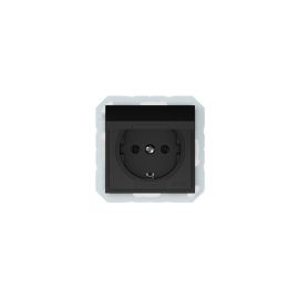 Socket Vilma QR1000 IP44  Schuko 1 with grounding black