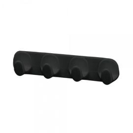 Towel hook with 4 hooks Bisk Trendy Black