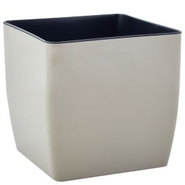 Flower pot plastic Aleana Kvadro short 27*27*26cm cacao