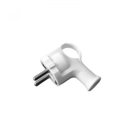 Plug Timex angled with handle 16A 250V white Uni-Schuko