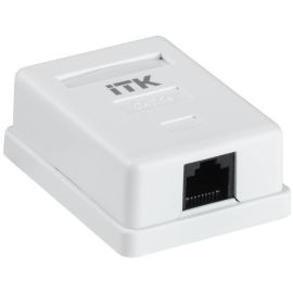 Розетка компьютерная наружная ITK CS2-1C5EU-12 1 местная RJ45 CAT5E UTP белая