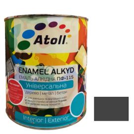 Enamel alkyd Universal ATOLL ПФ-115  dark-grey 0.8 Kg