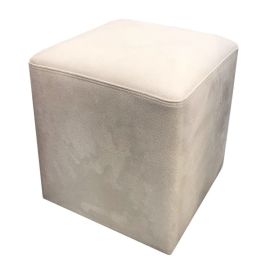 Pouf alcantara 34х40 white