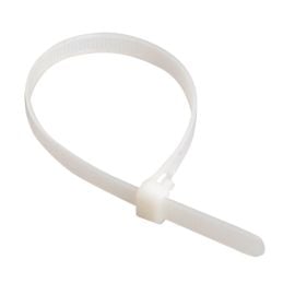 Nylon clamp IEK white 100 pcs 500 მმ