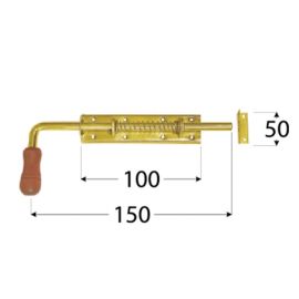 Задвижка воротная пружинная Domax 150x50 mm. WSP 150