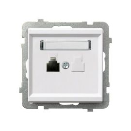 Telephone socket Ospel Sonata GPT-1R/m/00 1 sectional white