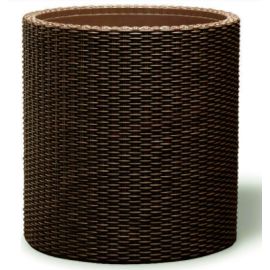 Горшок цветочный Keter Cylinder Planter Medium Brown 36x36x37.3 см