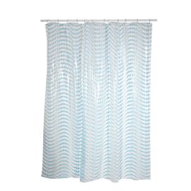 Shower curtain MSV Algae Blue 180x200 cm