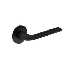 Door handle rossete Metal-Bud Bella R Slim ZBEOSCZ with protective lid SZOSLCZY black