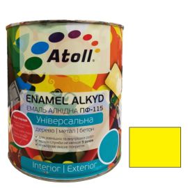 Enamel alkyd Universal ATOLL ПФ-115 yellow 0.8 Kg