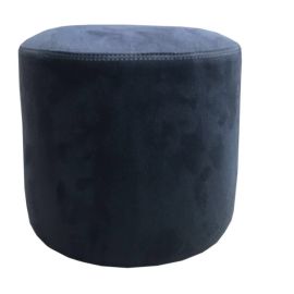 Pouf round alcantara 34х30 dark blue