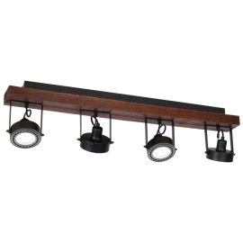 Spot Luminex 4 Viva metal black wood 1230