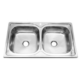 Kitchen sink double AIM 40 800x500 mm