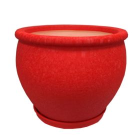 Flower Pot Ceramic with a stand Vietnam N2 Red Silk