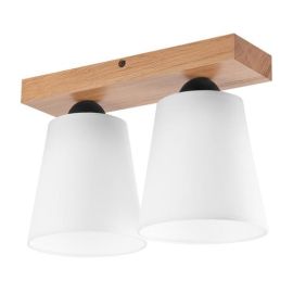 Ceiling lamp Lamkur LULA 2 E27 oak white 47584